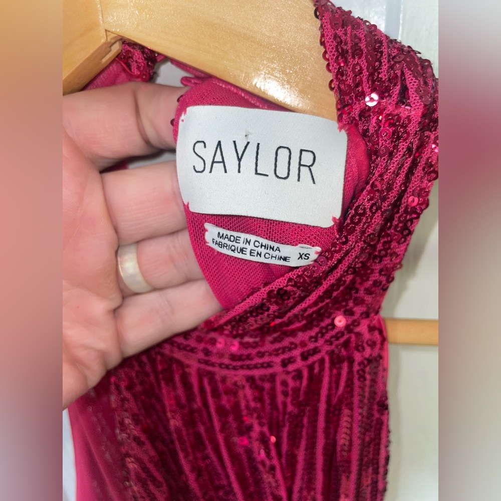 Saylor Dress Size XS XSmall Sequin Pink Halter Party Cocktail New NWT Prom Read - Picture 9 of 13